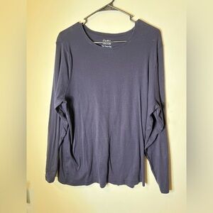 Navy long sleeve top 1X